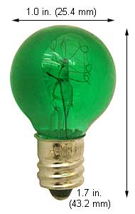 Incandescent Miniature g8 7G8/C/GREEN