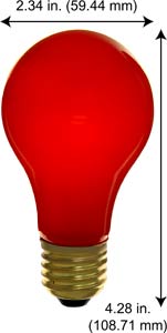 Incandescent Colored A Lamps 60ARS/RED