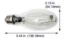 H.I.D. Metal Halide ED17 (E26 Medium Base) MP100W/U/UVP/MED/PS/4K
