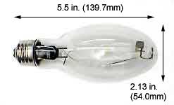 H.I.D. Metal Halide ED17 (E26 Medium Base) MP100W/U/UVP/MED/PS/3K