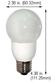 Fluorescent Compact Fluorescent Globe Shape (G20) MG5W/E26/5K