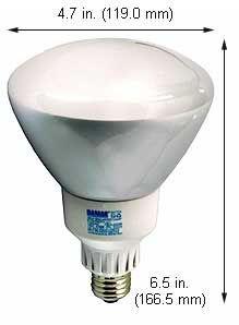 Fluorescent Compact Fluorescent Reflector Shape Medium Screw EL18W/R40/27K
