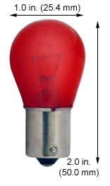 Incandescent Colored Sign Lamps 1156 Red