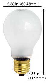 ***CLOSEOUT*** Incandescent Higher than 120 Volt 25A19 130V FROST #10645