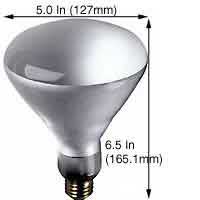 Tungsten Halogen(Quartz) Tungsten Halogen Bulbs Medium BR40 75BR40QFL  130V 