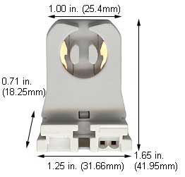 Fluorescent Fluorescent Sockets BiPin Sockets T8 SHORT INTERNAL SHUNT SOCKET