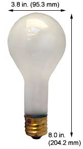 ***CLOSEOUT*** Incandescent Higher than 120 Volt 200PS30/12 130V FROST