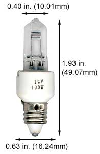 Tungsten Halogen(Quartz) Tungsten Halogen JD 100QCLMC 12V JD100CL/E11 12V