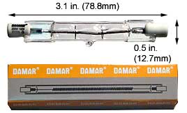 Tungsten Halogen(Quartz) Tungsten Halogen J 250T3QCL 79mm