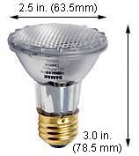 Tungsten Halogen(Quartz) Tungsten Halogen Bulbs Medium Par20 50PAR20QNFL/30