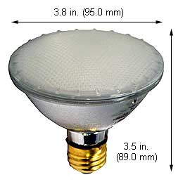 Tungsten Halogen(Quartz) Tungsten Halogen Bulbs Medium Par30LN 75PAR30QFL/SN40/5 130V FROST