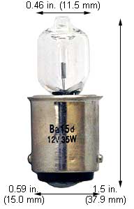 Tungsten Halogen(Quartz) Tungsten Halogen JD 35QCLDC 12V