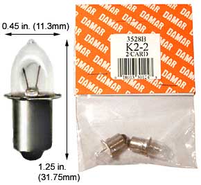 Incandescent Miniature B3.5 K2-2  (Carded)