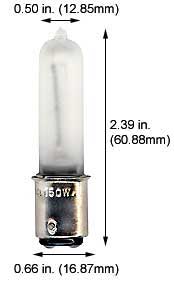 Tungsten Halogen(Quartz) Tungsten Halogen JD 150Q/DC