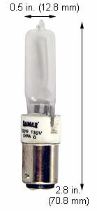 Tungsten Halogen(Quartz) Tungsten Halogen JD 150Q/DC