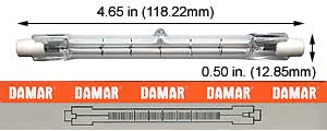 Tungsten Halogen(Quartz) Tungsten Halogen J 200T3QCL 119MM