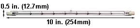 Incandescent Marine Bulbs 1500T3QCL 254mm