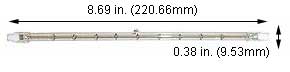 Tungsten Halogen(Quartz) Tungsten Halogen Heat Lamps QH375T3/7