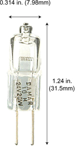 Tungsten Halogen(Quartz) Tungsten Halogen JC JC20 