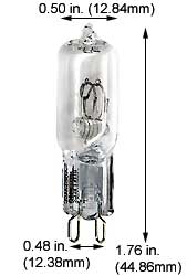 Tungsten Halogen(Quartz) Tungsten Halogen JCD Q35T4/CL/G9 120V G9 BASE