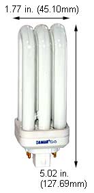 Fluorescent Compact Fluorescent DLS(SLS) Shape Medium Screw CFM26W/GX24Q-3/835/DLS