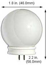 Tungsten Halogen(Quartz) Tungsten Halogen 2 Pin Ball BALL LIGHT 45MM