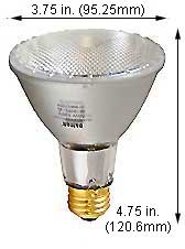 Tungsten Halogen(Quartz) Tungsten Halogen Bulbs Medium Par30LN 50PAR30QWFL/LN/50
