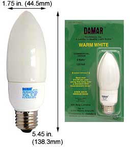 Fluorescent Compact Fluorescent Chandelier(Candle) 9W/ETW/2700K 