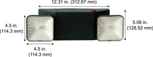 Fixtures Emergency - Exit Fixtures Emergency Fixtures R-1B BLK  2 HEAD EMERG.LIGHT