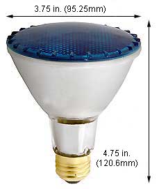 Tungsten Halogen(Quartz) Tungsten Halogen Bulbs Medium Par30LN 75PAR30QFL/LN/BLUE 130V