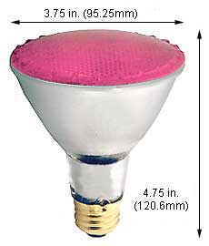 Tungsten Halogen(Quartz) Tungsten Halogen Bulbs Medium Par30LN 75PAR30QFL/LN/PINK 130V