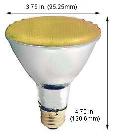 Tungsten Halogen(Quartz) Tungsten Halogen Bulbs Medium Par30LN 75PAR30QFL/LN/YELLOW 