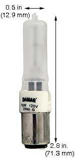 Tungsten Halogen(Quartz) Tungsten Halogen JD 75QDC/FROST 