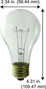 Incandescent Incandescent A19 40A19CL/RS