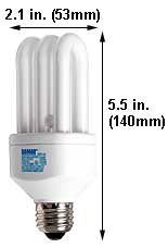Fluorescent Compact Fluorescent DLS(SLS) Shape Medium Screw DLS/15/4100K 15 WATT