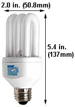 Fluorescent Compact Fluorescent DLS(SLS) Shape Medium Screw DLS/15/5000K