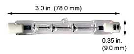 ***CLOSEOUT*** Tungsten Halogen(Quartz) Tubular 150T3QCL-WB 