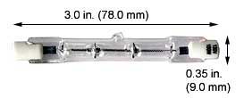 ***CLOSEOUT*** Tungsten Halogen(Quartz) Tubular 250T3QCL-WB 
