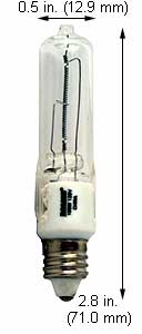 ***CLOSEOUT*** Tungsten Halogen(Quartz) Tubular 150QCLMC-WB 