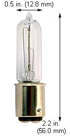 ***CLOSEOUT*** Tungsten Halogen(Quartz) Tubular 100QCLDC-WB 