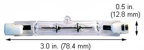 ***CLOSEOUT*** Tungsten Halogen(Quartz) Tubular 150QCLDC-WB 