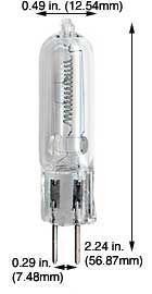 Tungsten Halogen(Quartz) Tungsten Halogen JCD JCD250