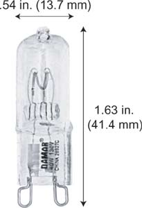 Tungsten Halogen(Quartz) Tungsten Halogen Bulbs Medium Special Q40T4/CL/G9 