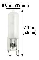 Tungsten Halogen(Quartz) Tungsten Halogen T4 G9 Q75T4/FR/G9