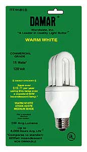 Fluorescent Compact Fluorescent DLS(SLS) Shape Medium Screw DLS/15/2700K