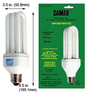 Fluorescent Compact Fluorescent DLS(SLS) Shape Medium Screw DLS/25/2700K
