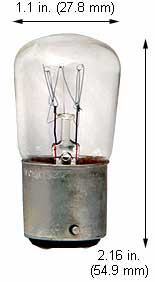 Incandescent Incandescent T7 25W PR 24V  BA15D