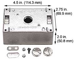 Fixtures Fixture Accessories RECTANGULAR OUTLET BOX W/ MOUNTING LUGS