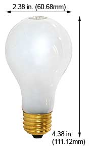 Incandescent Incandescent A19 50A19 WHITE